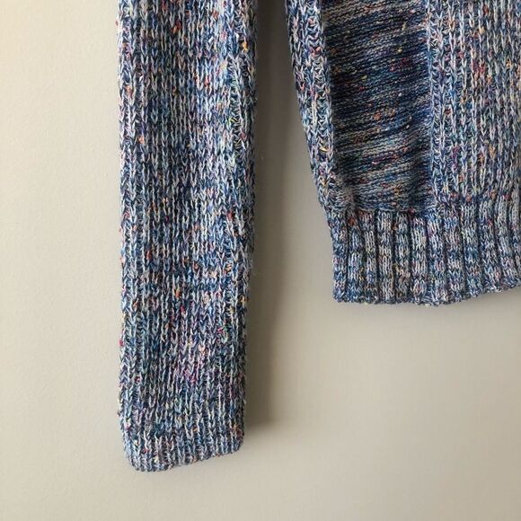 Rails - Elsa Speckled Blue Long Sleeve Knitted Cotton Blend Sweater - Picture 6 of 11